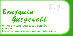benjamin gutgesell business card